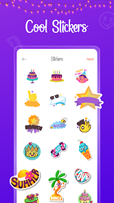 Stylish Invitation Card Maker sticker collection