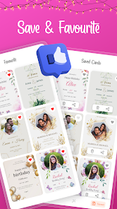 Stylish Invitation Card Maker saved and favourite cards