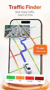 GPS Navigation Satellite Map traffic finder